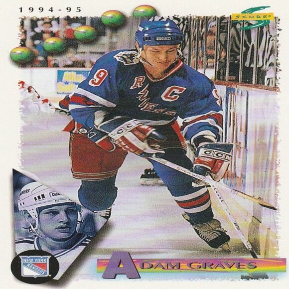 Adam Graves NYR Hockey Card Collection - Picture 6 of 7